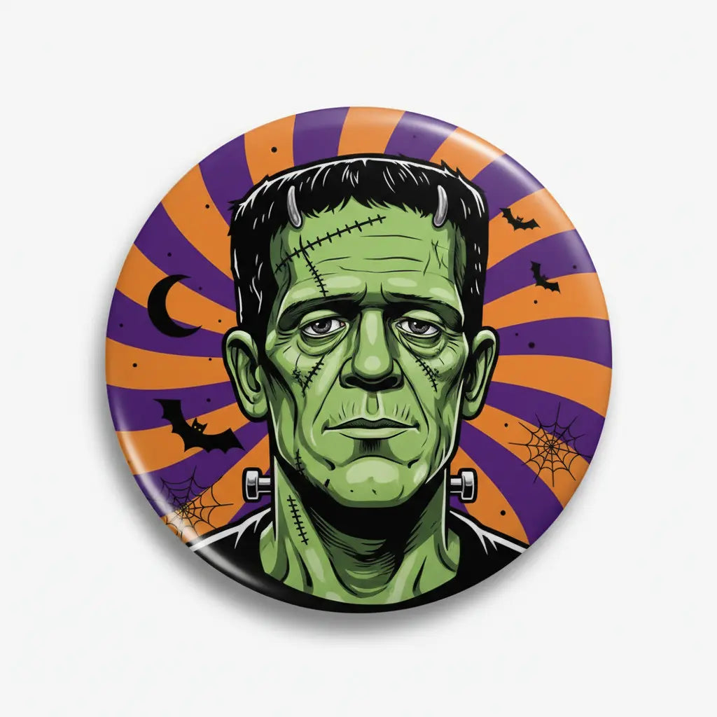 Frankenstein Halloween Pinback 2.25-inch