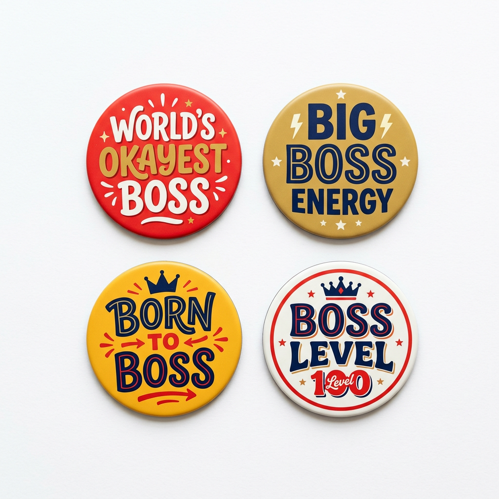 Funny Car Magnets Boss Collection 2.25-inch 4 Pcs