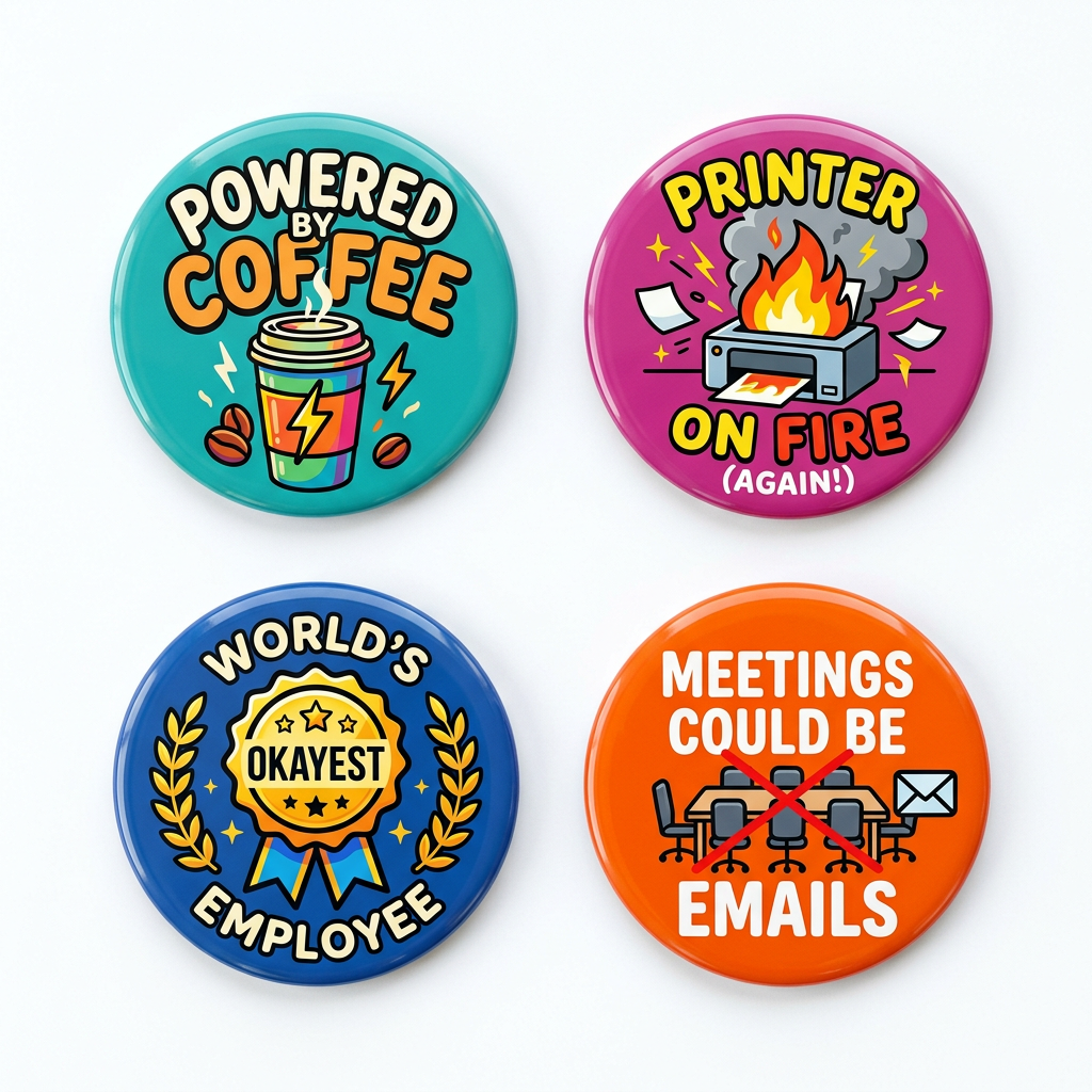 Funny Car Magnets Office Collection 2.25-inch 4 Pcs