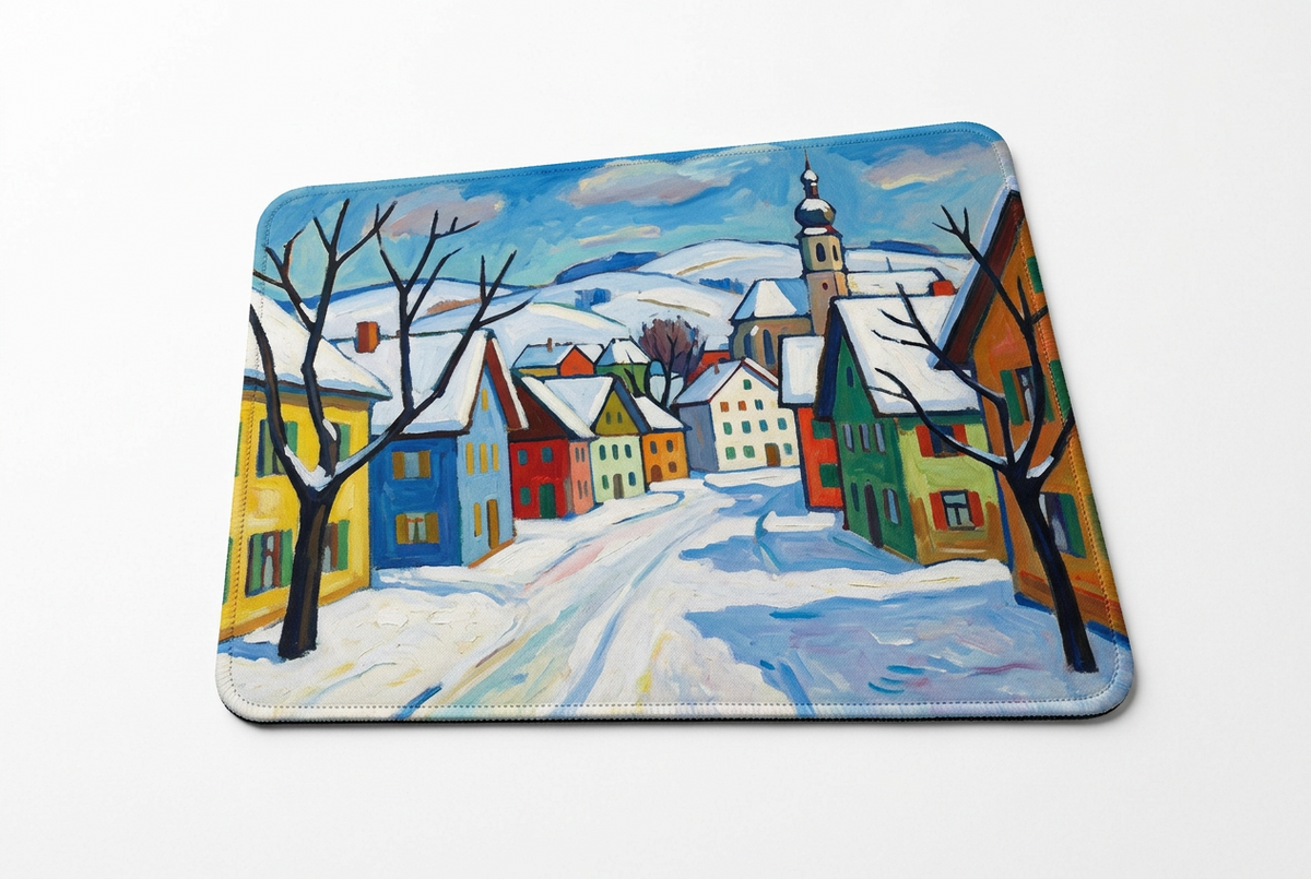 Gabriele Münter Village Street in Winter Mousepad