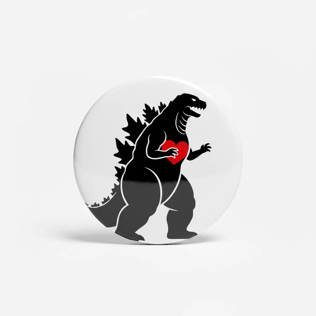 Godzilla Heart Pinback 2.25-inch