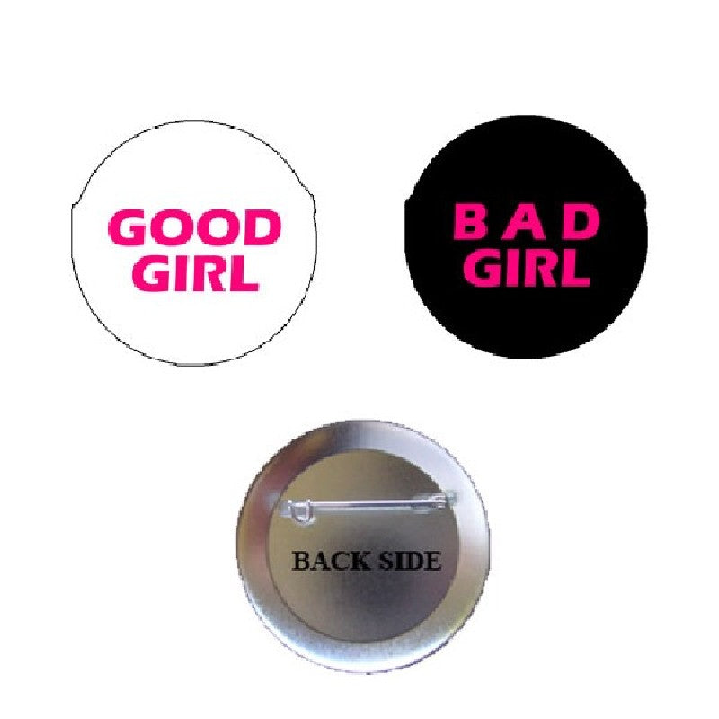 Good Girl Bad Girl Pinback 1.25" 2 Pcs