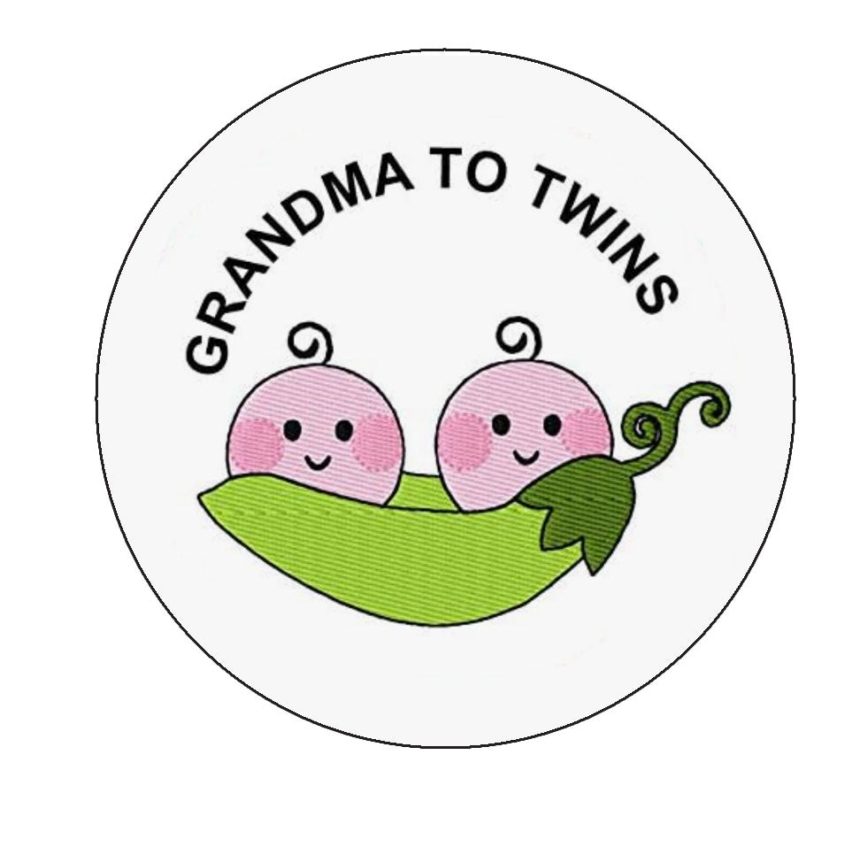 GrandMa to Twins Pinback 2.25" (B)