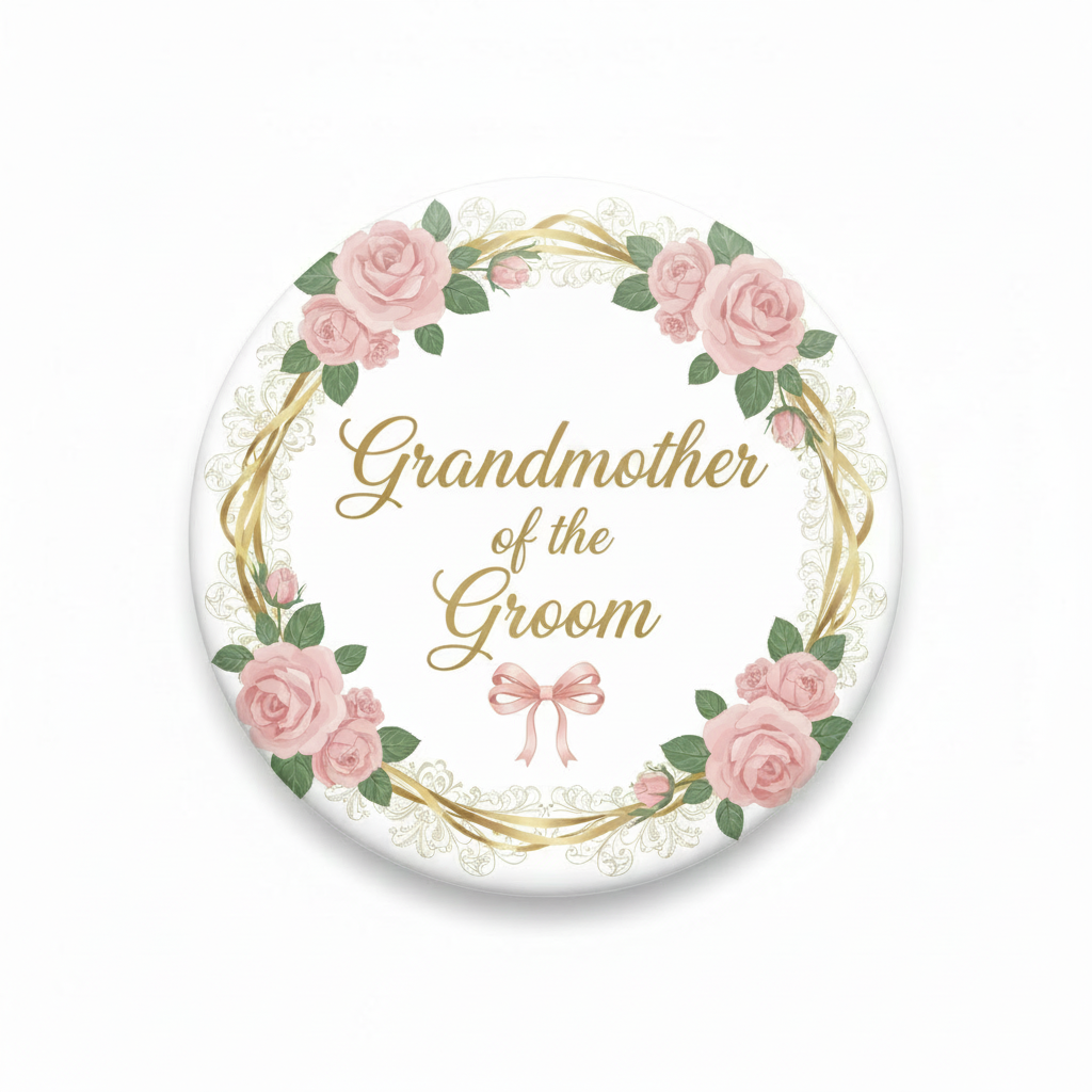 Grandmother of the Groom Pinback 2.25-inch
