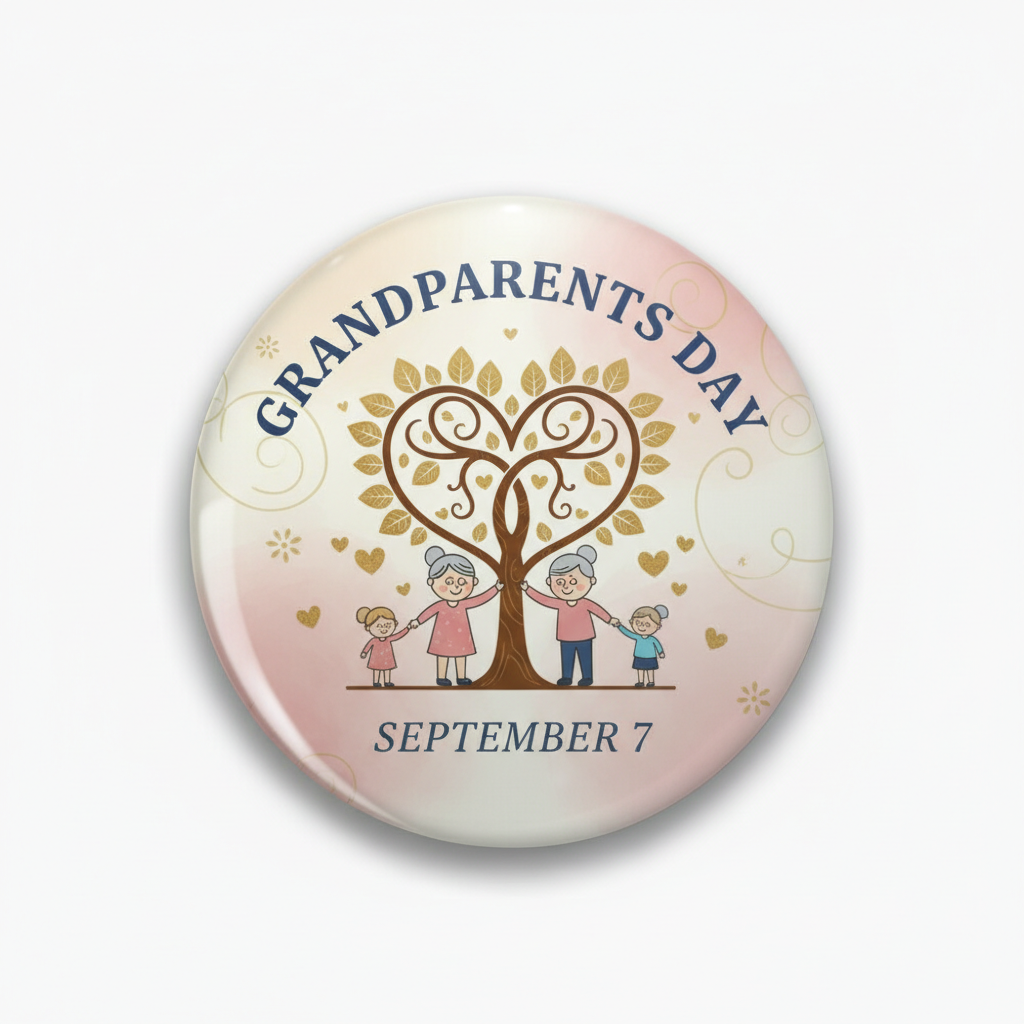 Grandparents Day (September 7) Pinback 2.25-inch