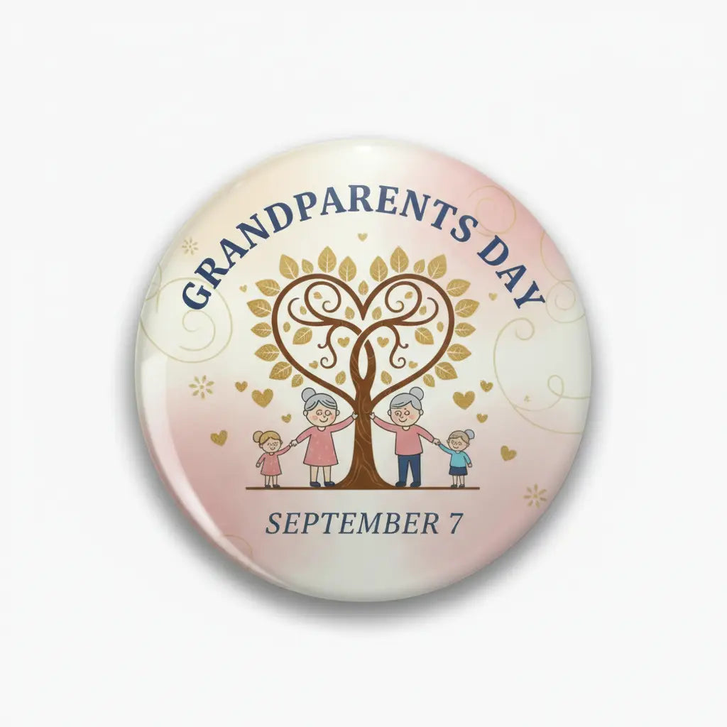 Grandparents Day (September 7) Pinback 2.25-inch