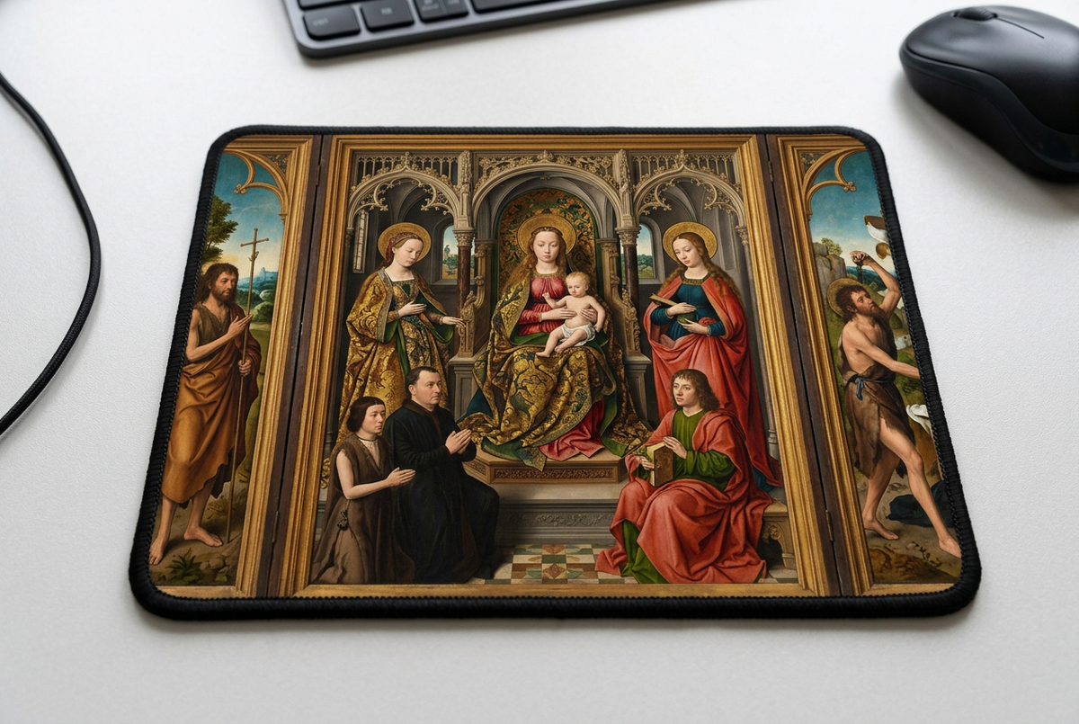 Hans Memling Saint John Altarpiece before Mousepad