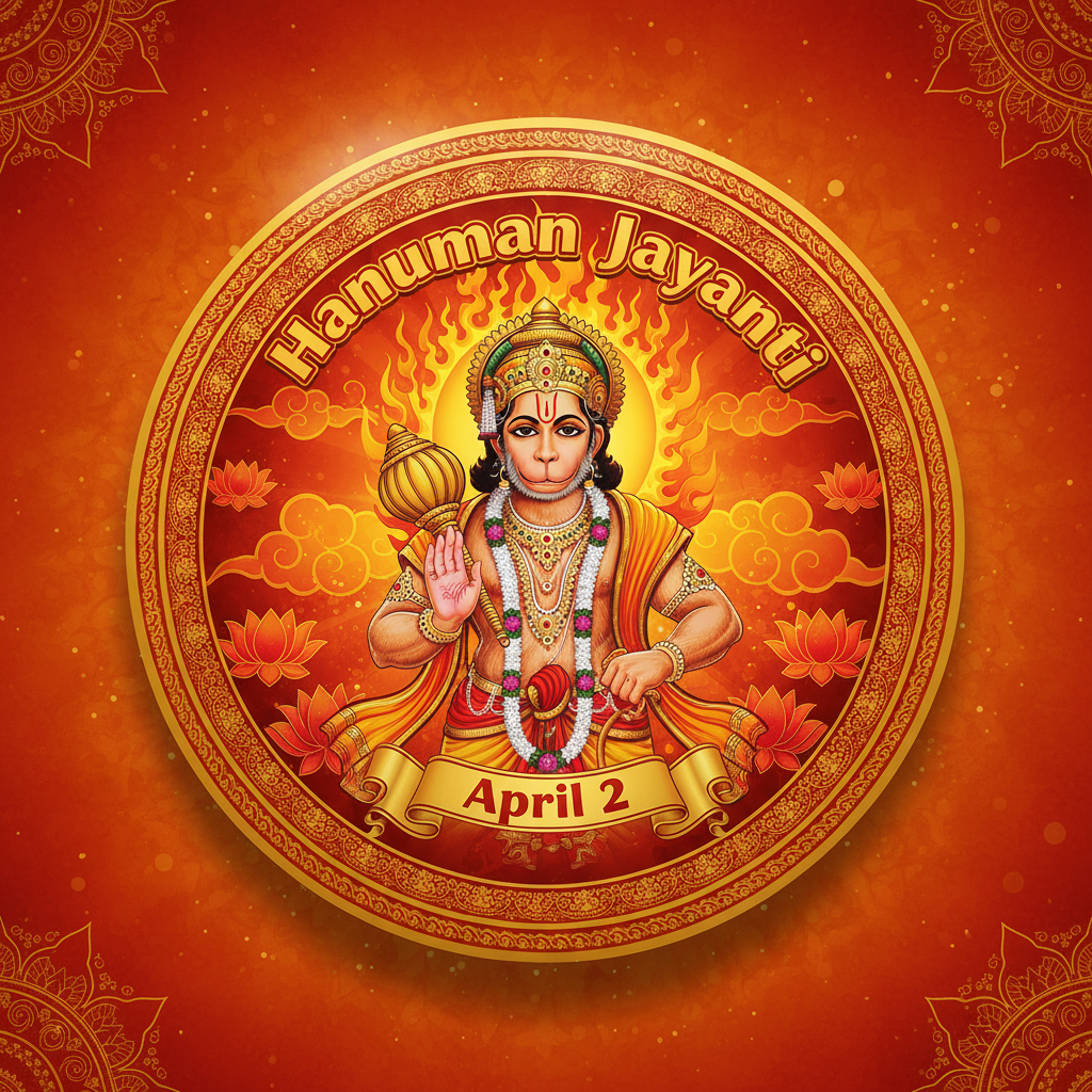 Hanuman Jayanti (April 2) Pinback 2.25-inch