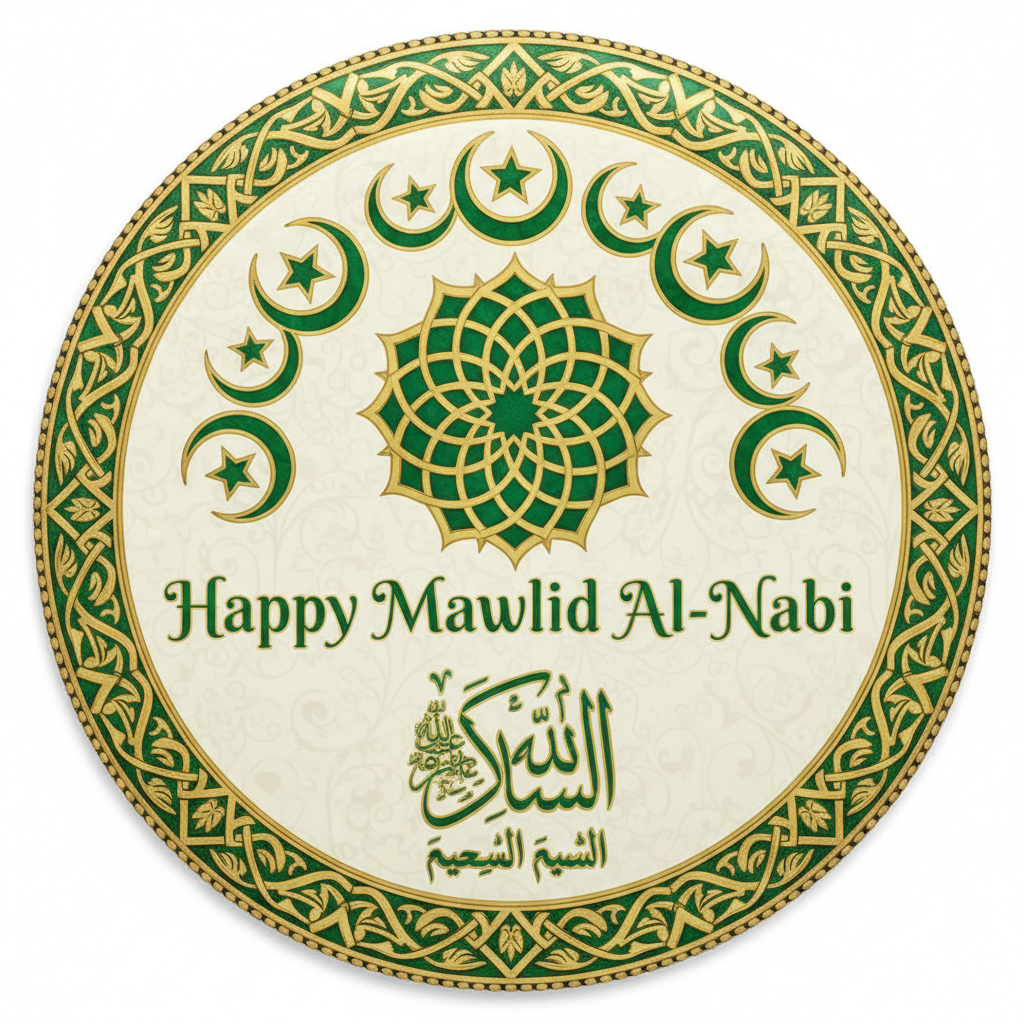 Happy Mawlid Al-Nabi (September 4-5) Pinback 2.25-inch