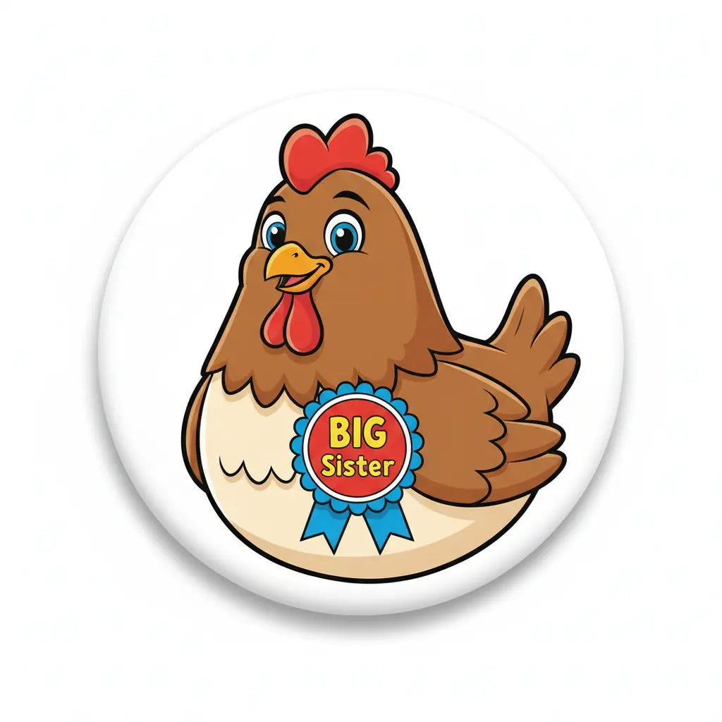 Hens BIG Sister Pinback 2.25-inch