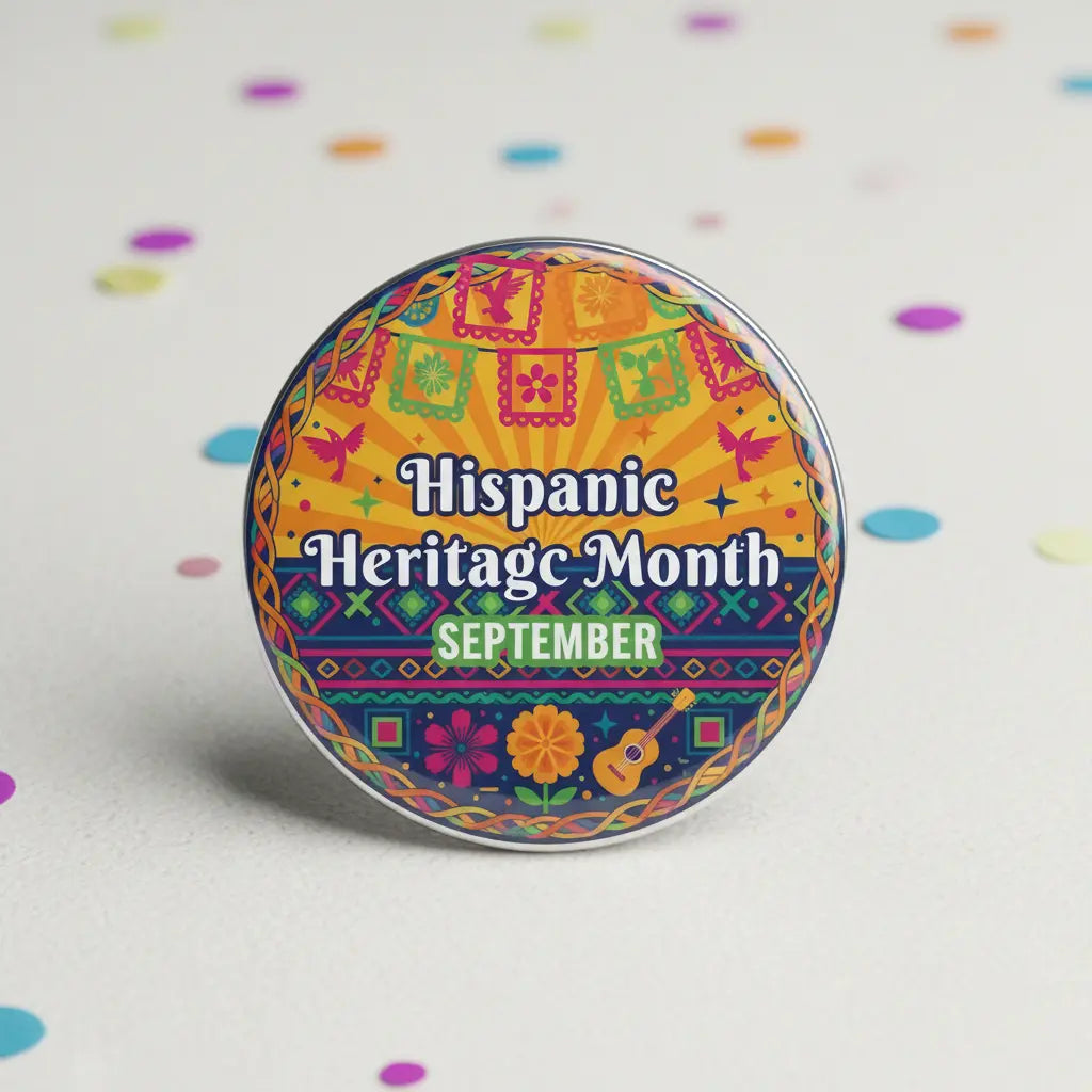Hispanic Heritage Month (September) Pinback 2.25-inch
