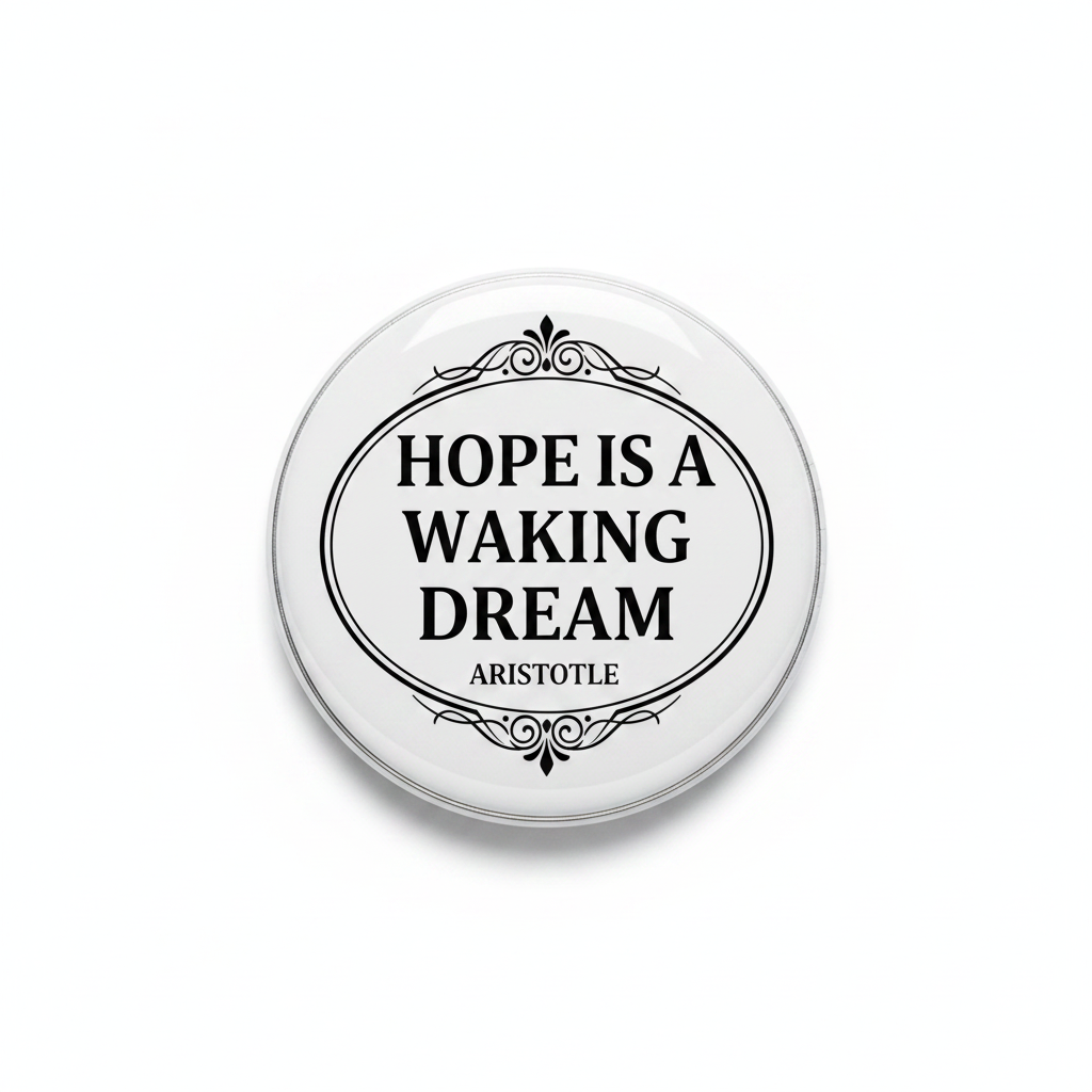 Hope Is a Waking Dream Aristotle Pinback 1.25-inch