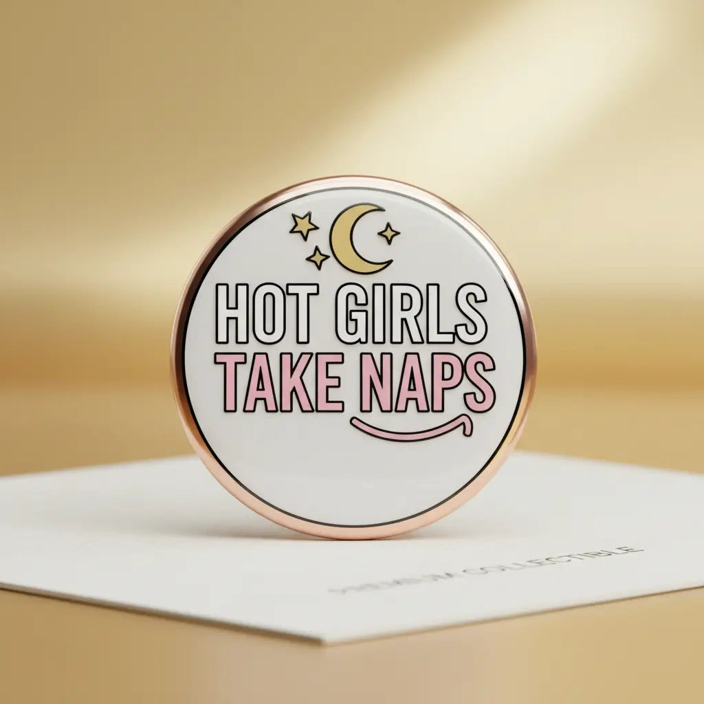 Hot Girls Take Naps Pinback 2.25-inch