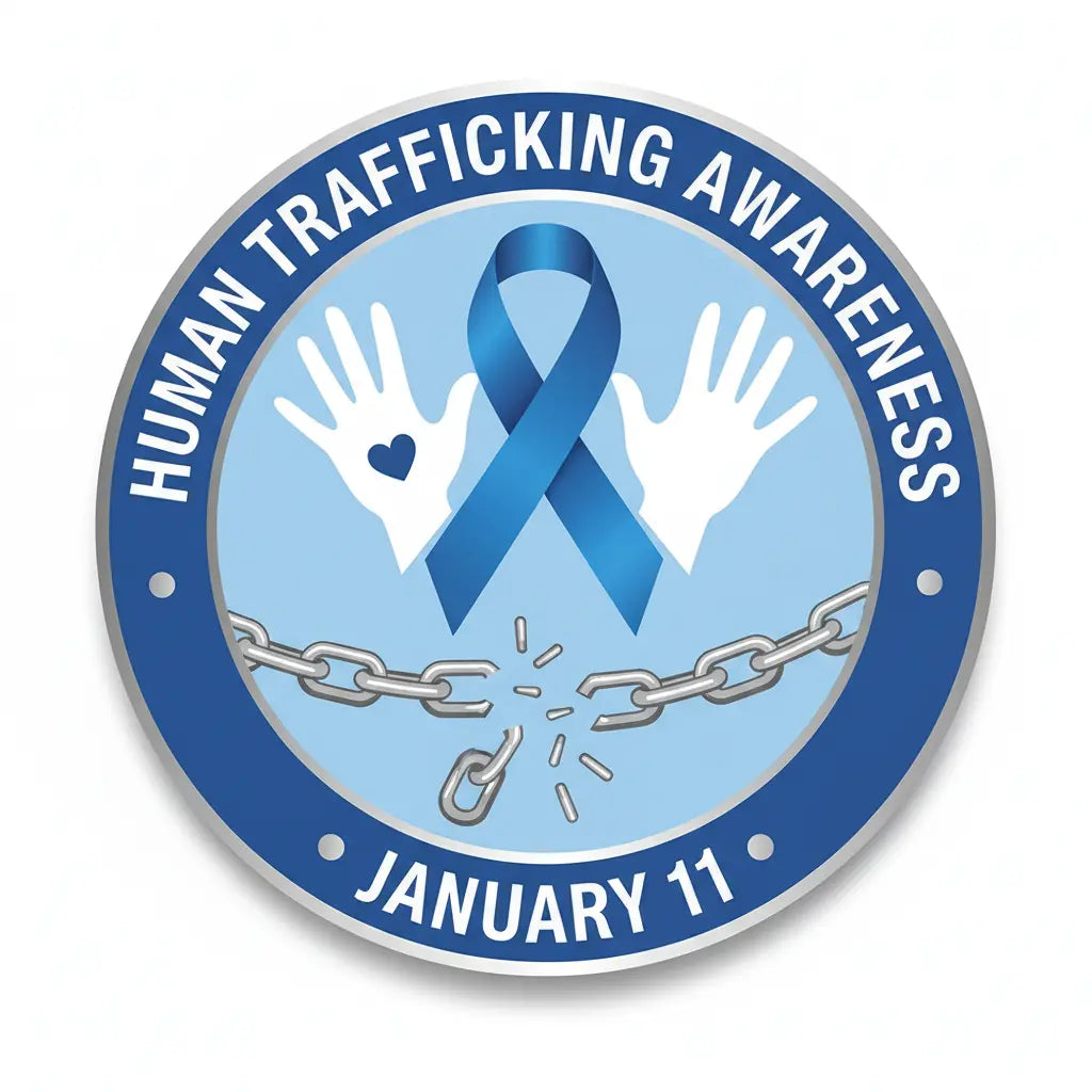 Human Trafficking Awareness Day (Jan 11) Pinback 2.25-inch