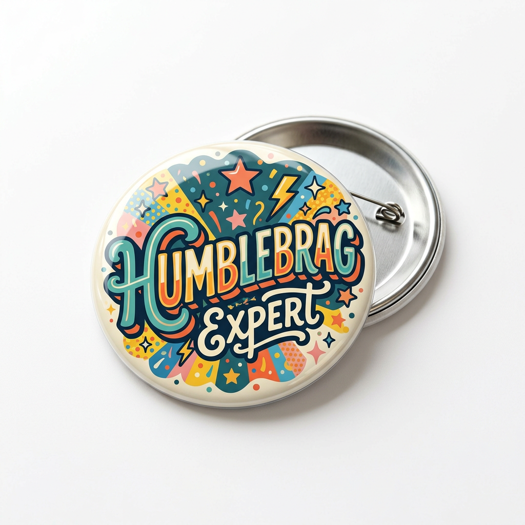 Humblebrag Pin Button 2.25-inch