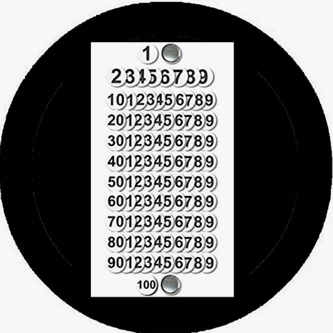 Numbers 1000 Pinbacks - 3 Inch Size - 100 Pack