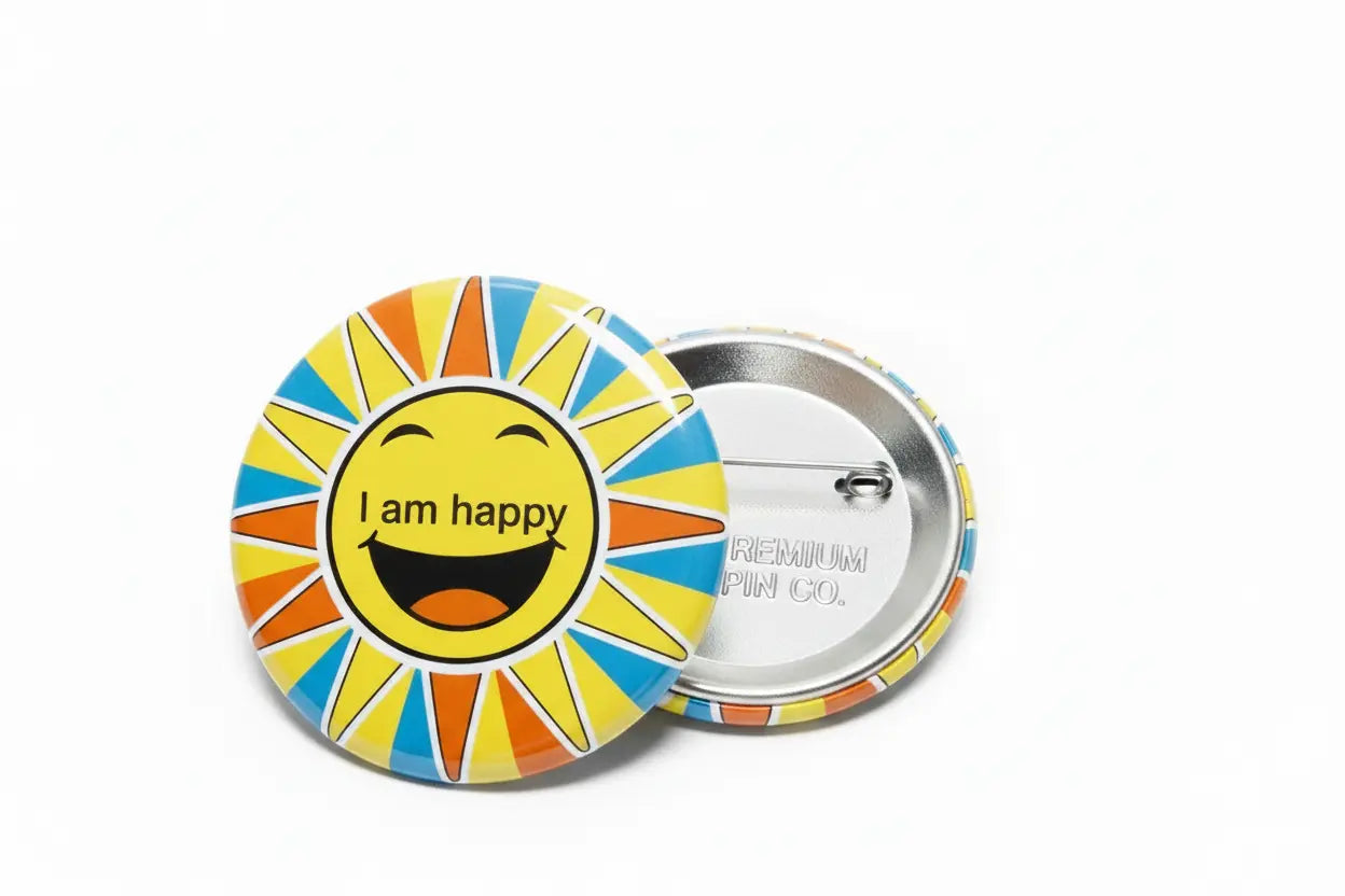 I am happy Pinback 2.25-inch