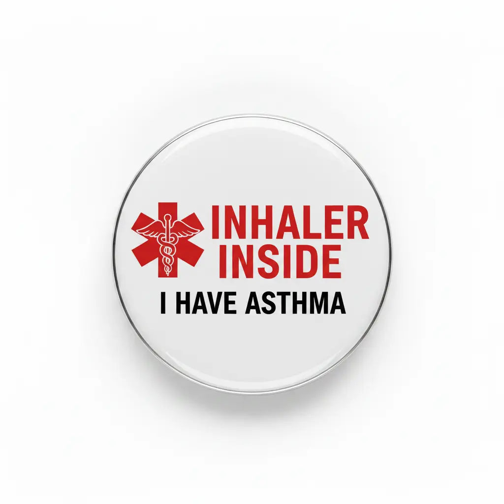I have Asthma INHALER INSIDE Pinback 2.25-inch