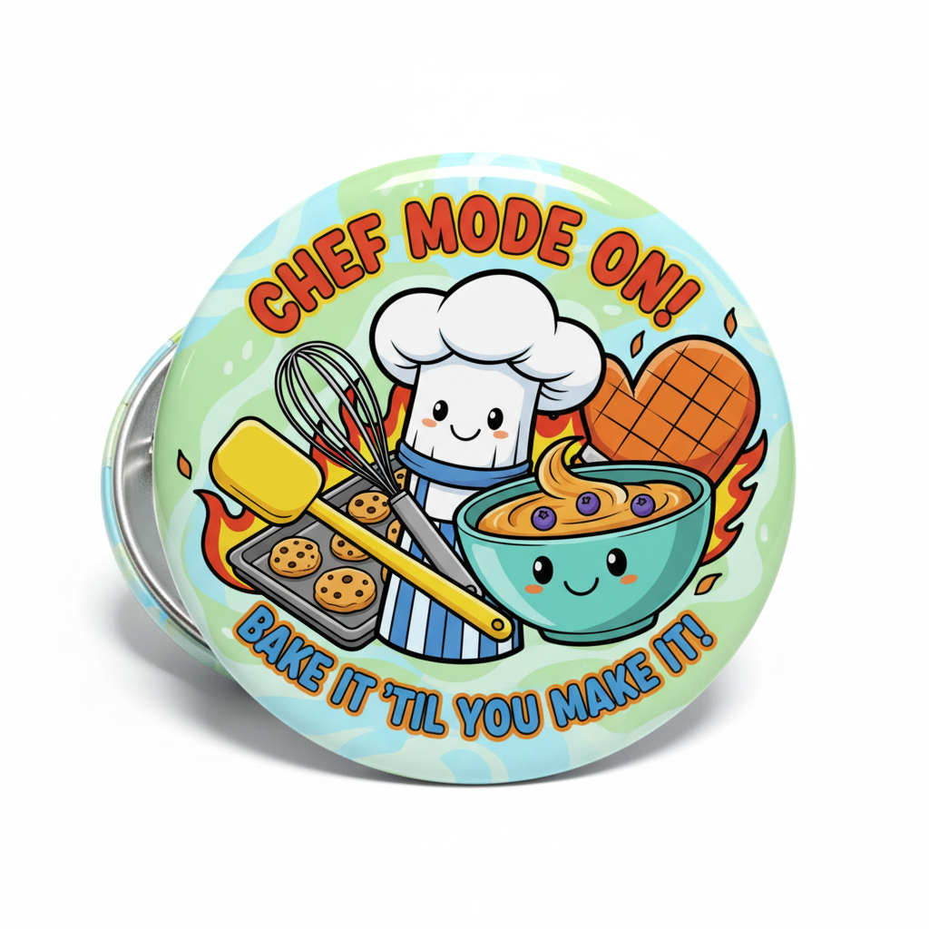 I Love Cooking Chef Mode On Pinback 2.25-inch