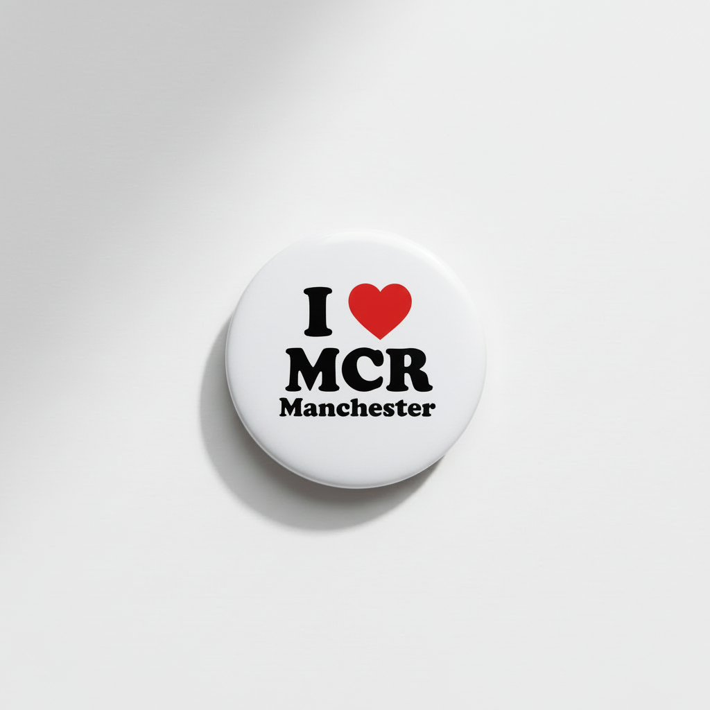 I Love MCR Manchester Pinback 2.25-inch