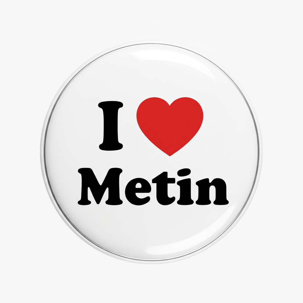 I Love Metin Pinback 2.25-inch - My Pinbacks