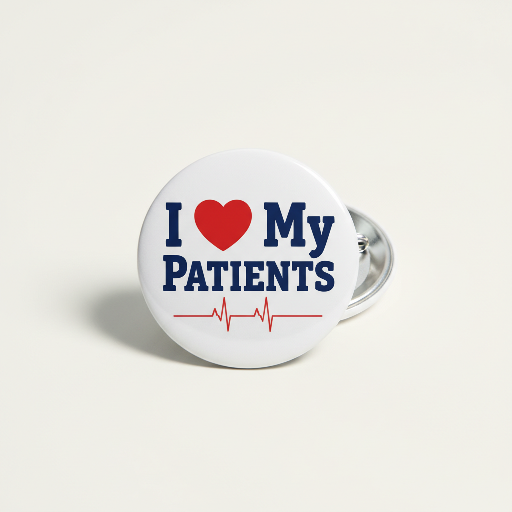 I Love my Patients Pinback 2.25-inch Mypinbacks.com