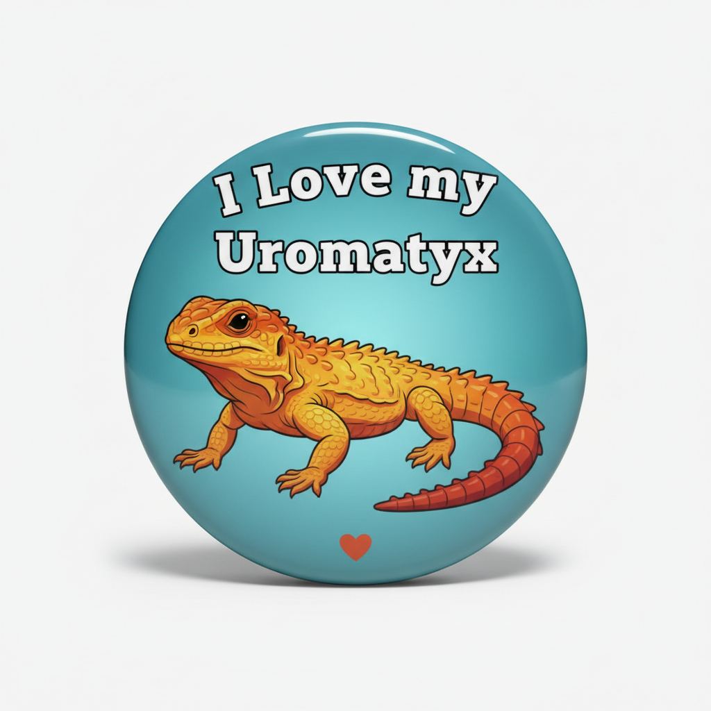 I Love my Uromastyx Pinback 2.25-inch