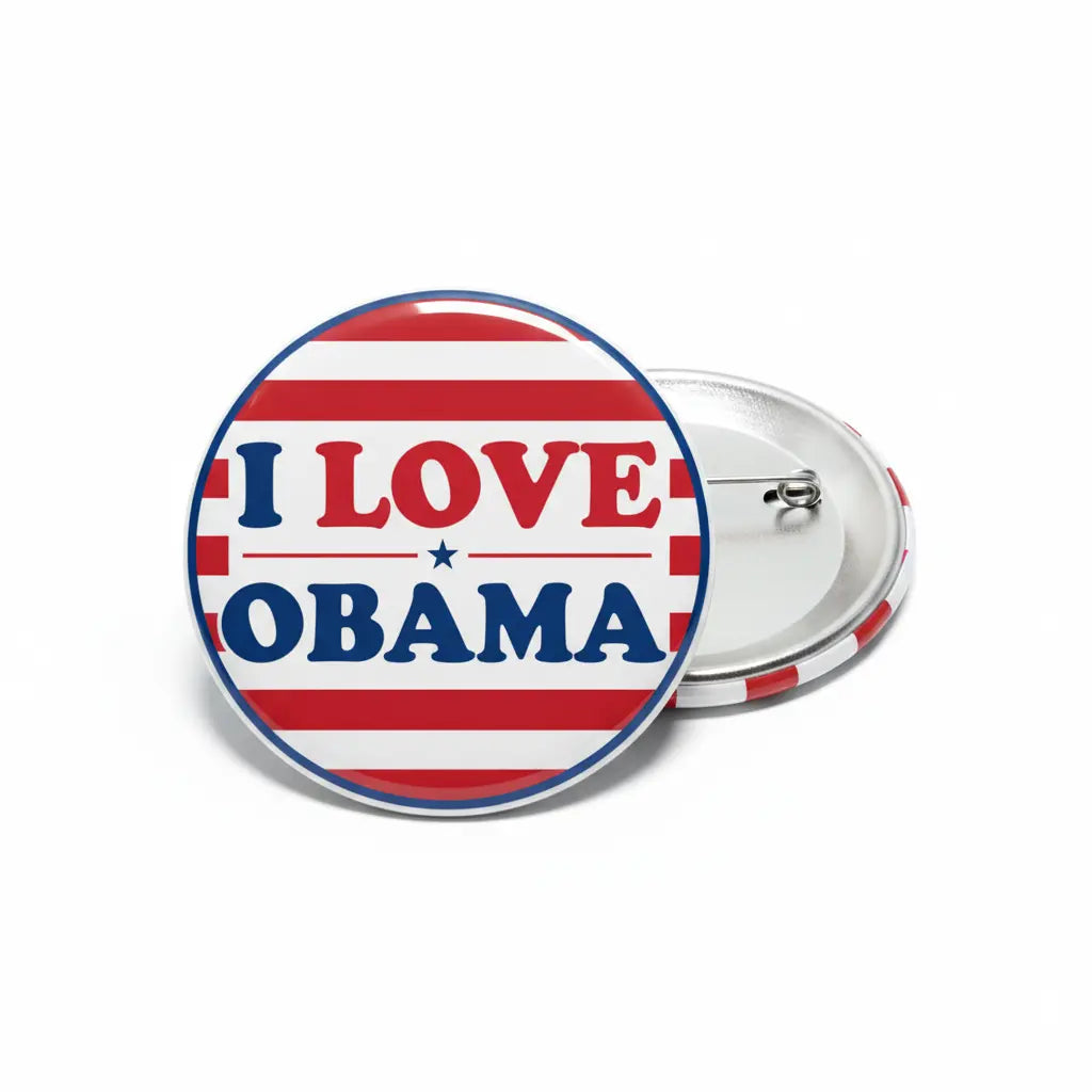 I Love Obama Pinback 2.25-inch