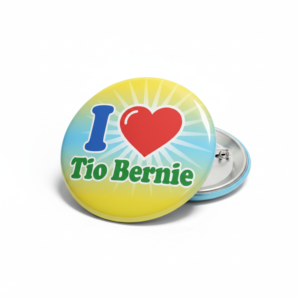 I Love Tio Bernie Pinback 2.25-inch