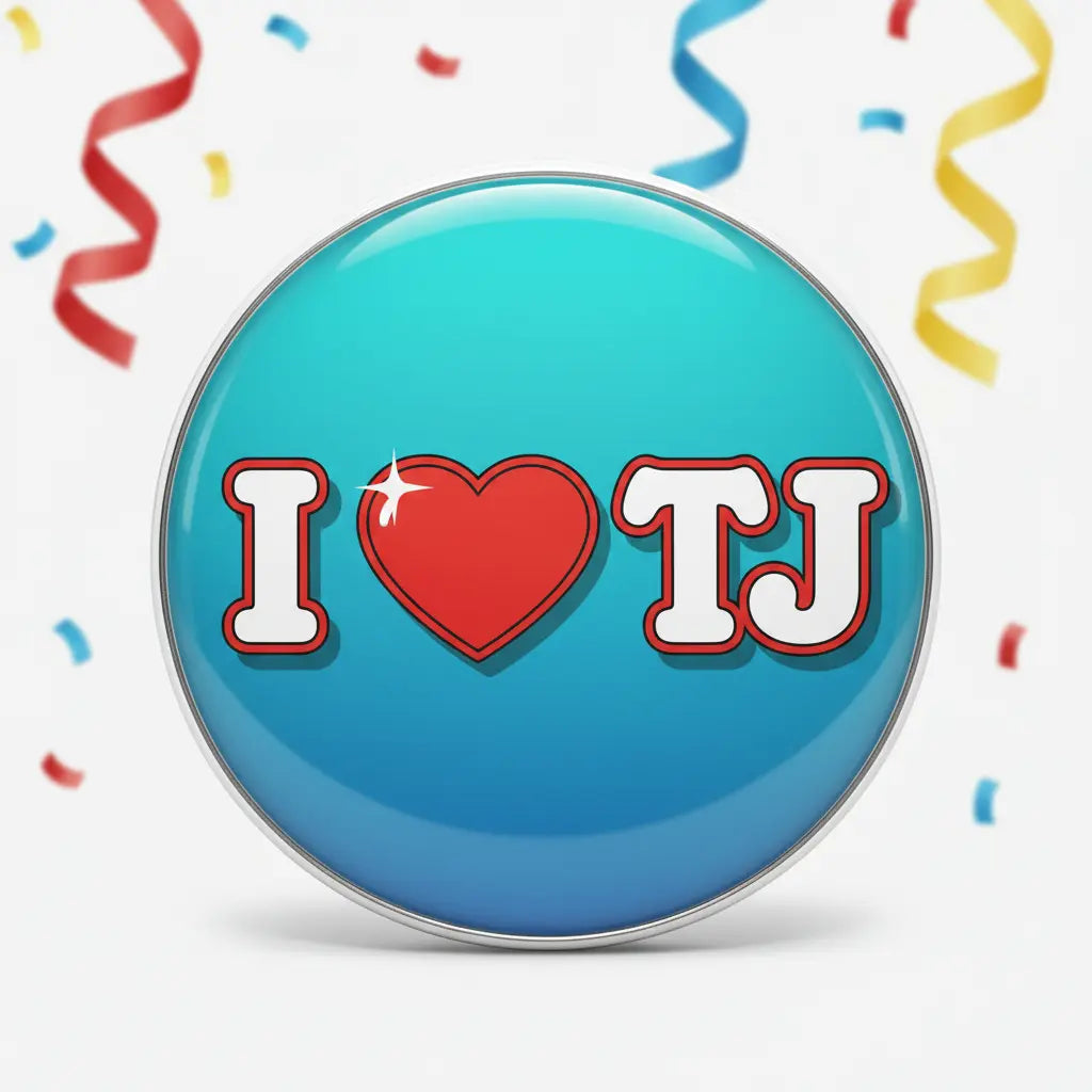I Love TJ Pinback 2.25-inch - My Pinbacks