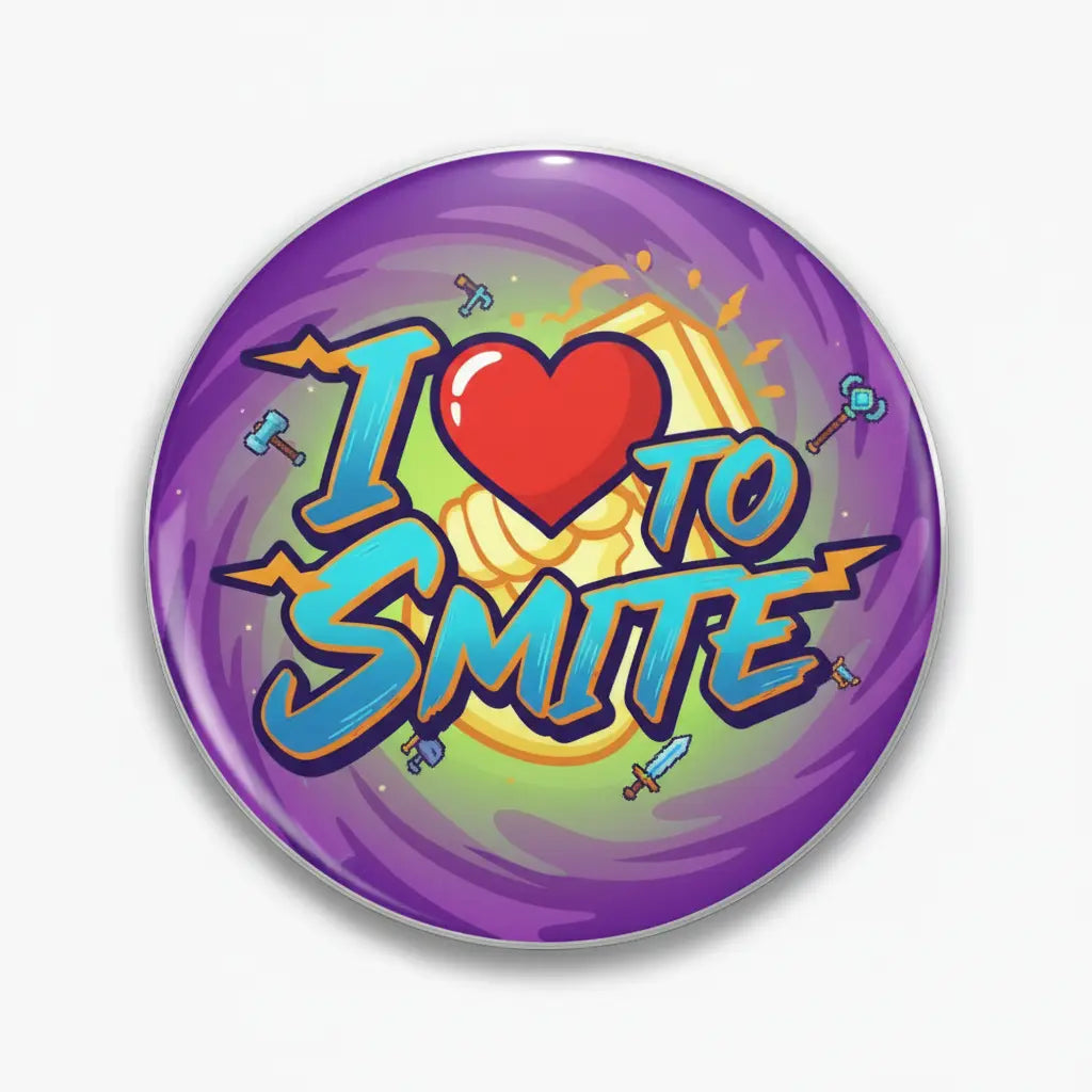 I Love to Smite Pinback 2.25-inch