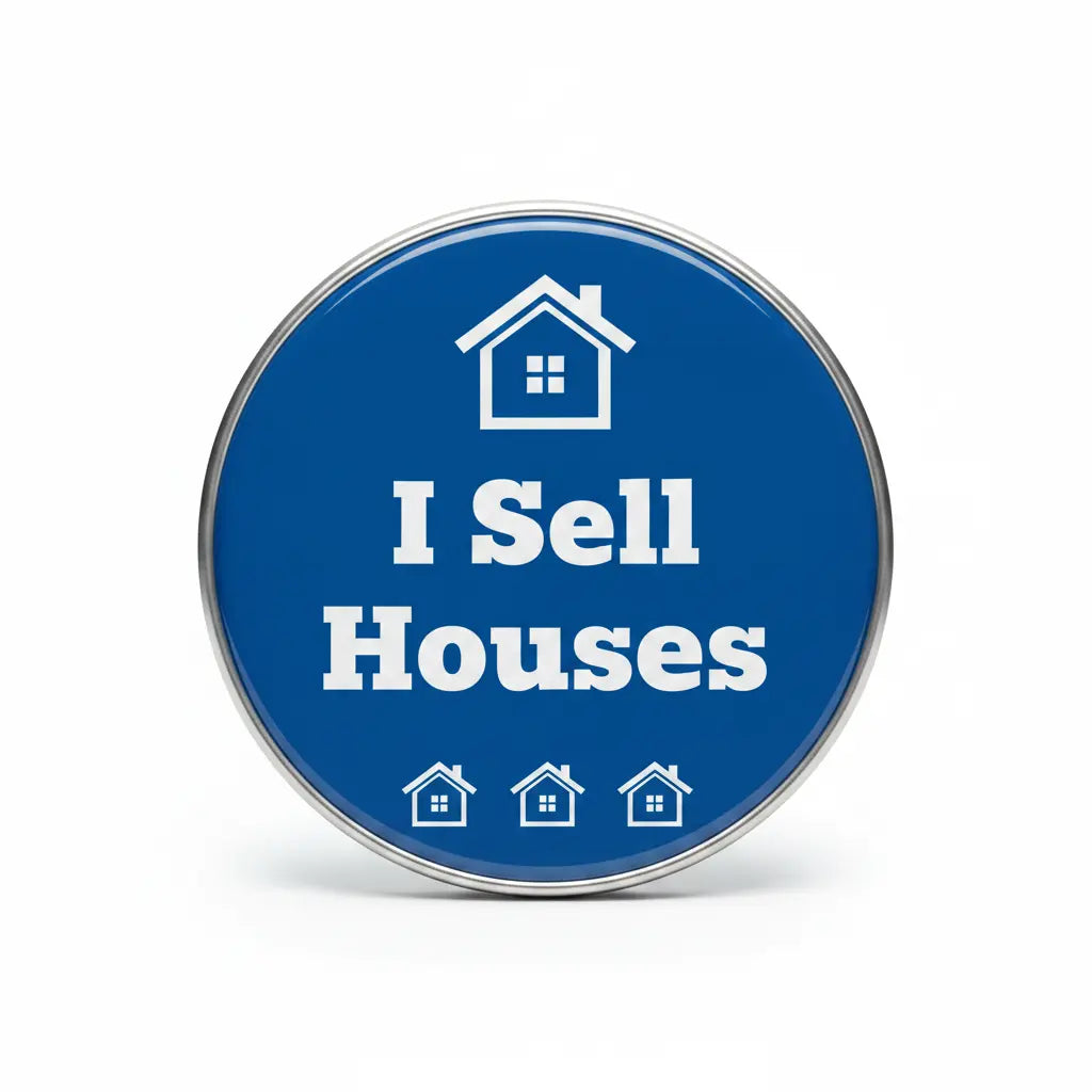 I Sell Houses Real Estate Agent Broker Pinback 2.25-inch