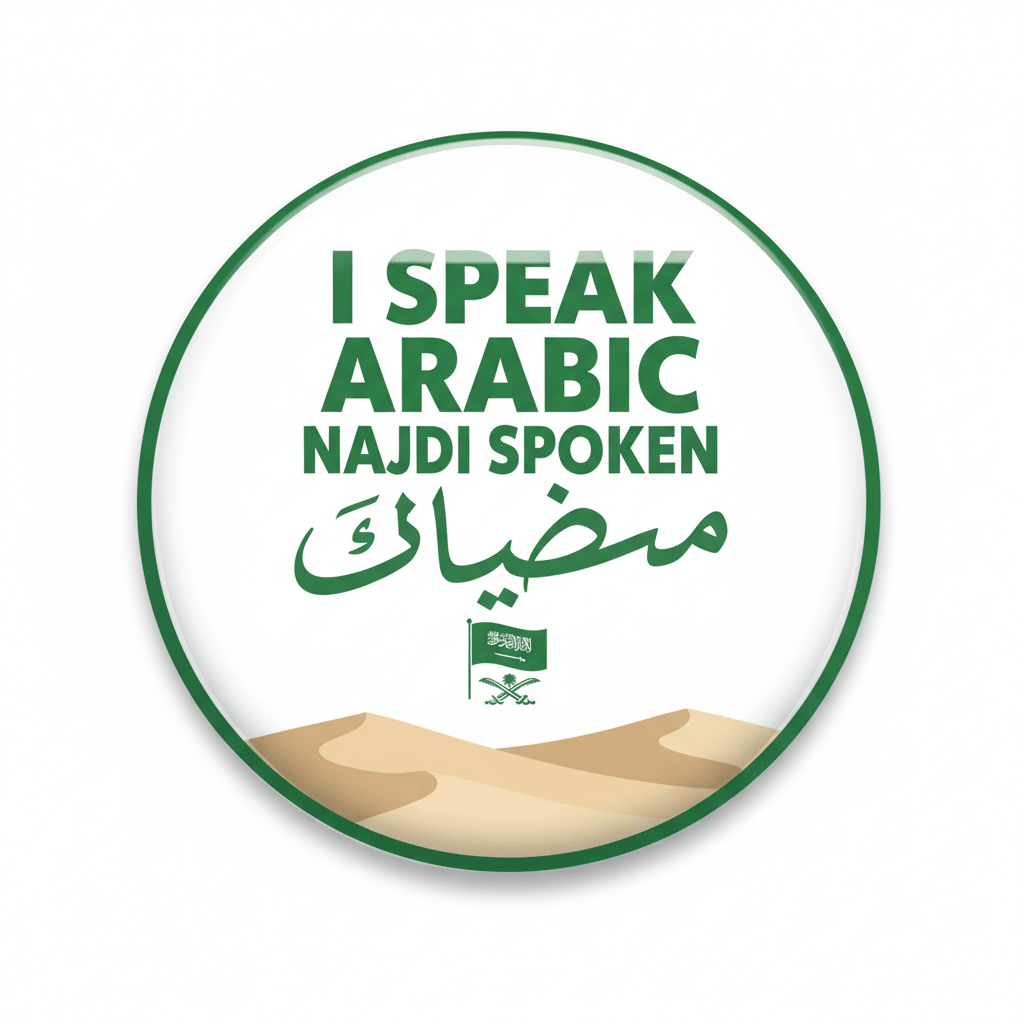 I Speak ARABIC NAJDI SPOKEN Saudi Arabia Magnet 2.25-inch - mypinbacks.com