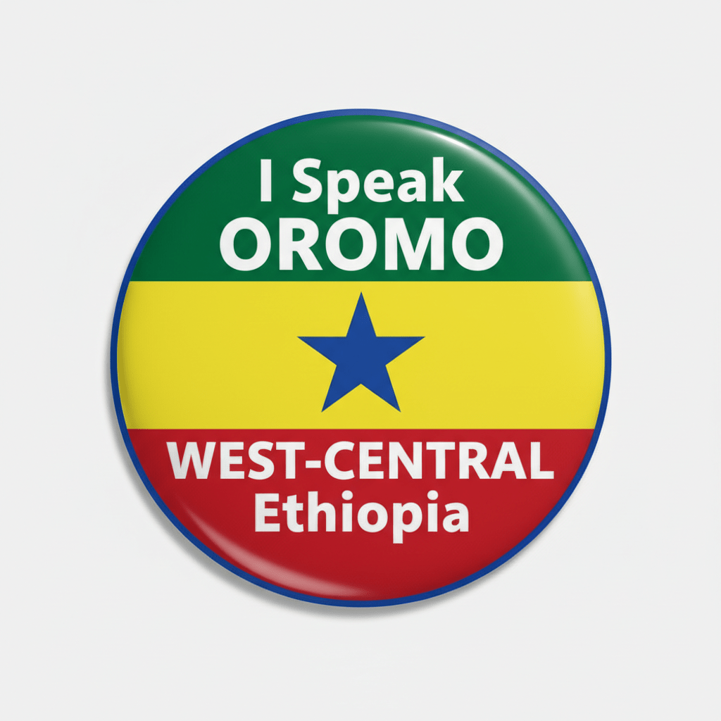 I Speak OROMO WEST-CENTRAL Ethiopia Magnet 2.25-inch - My Pinbacks