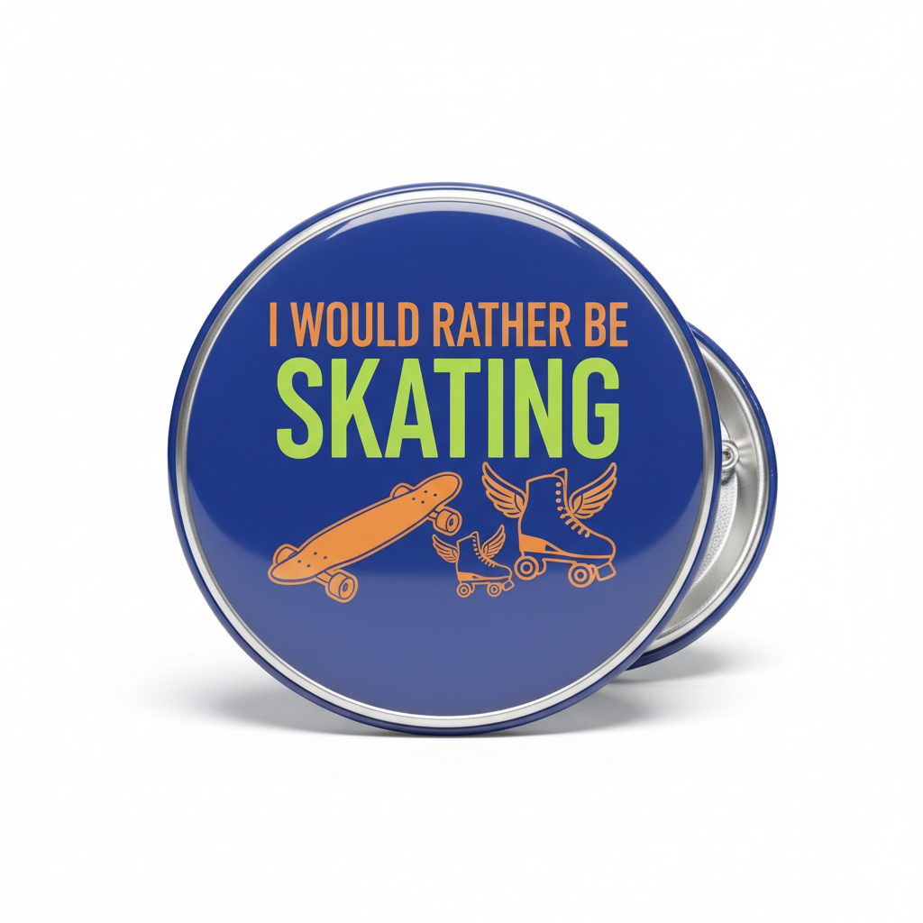 I would rather be Skating Pinback 2.25-inch