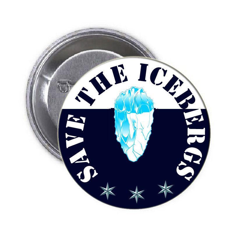 Pin de solapa de 1,25" "Salven los icebergs"