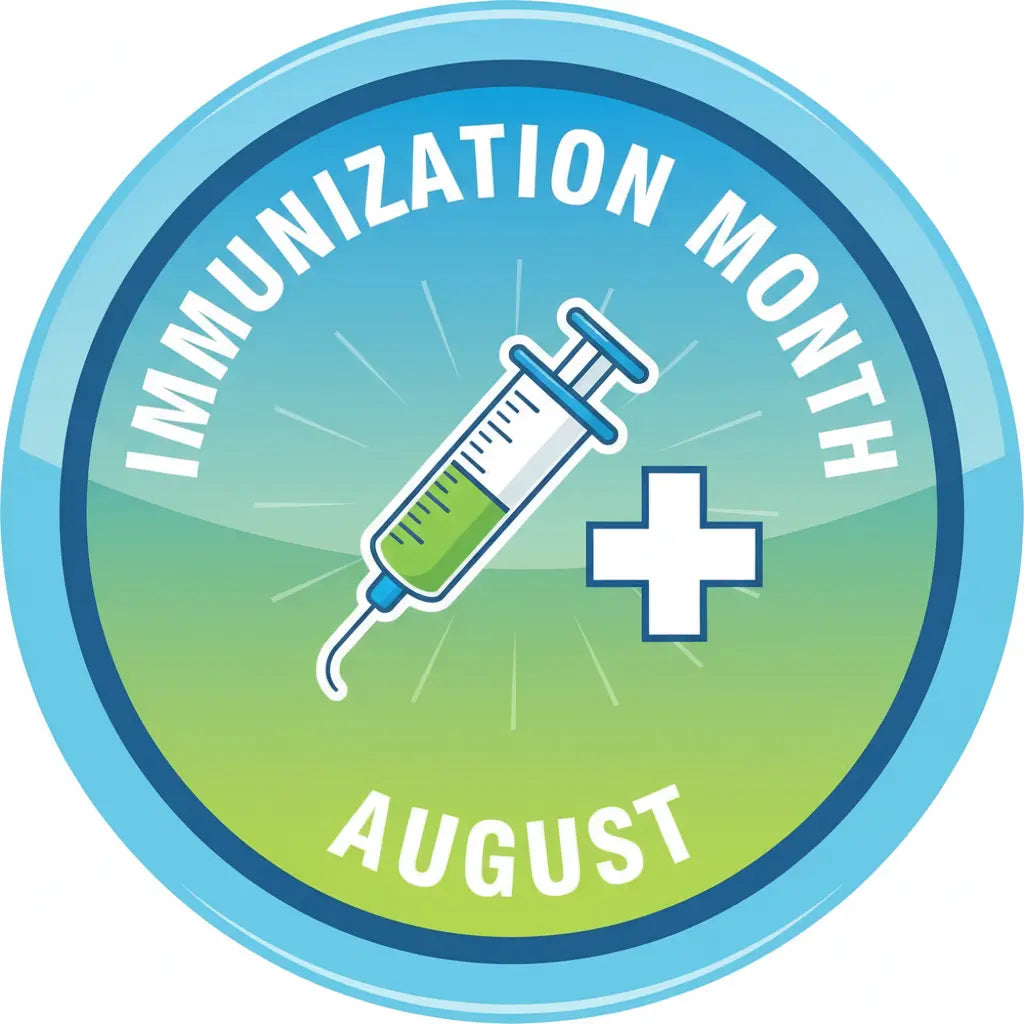 Immunization Month (August) Pinback 2.25-inch