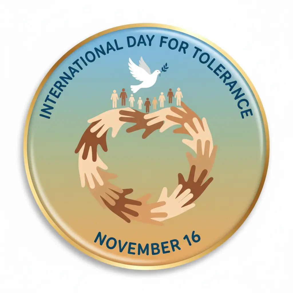 International Day for Tolerance (November 16) Pinback 2.25-inch
