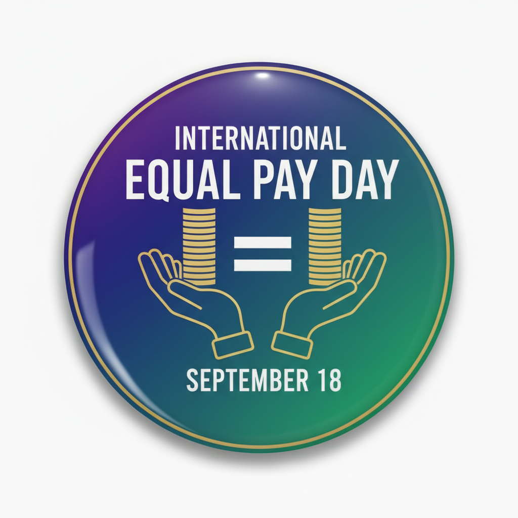 International Equal Pay Day (September 18) Pinback 2.25-inch