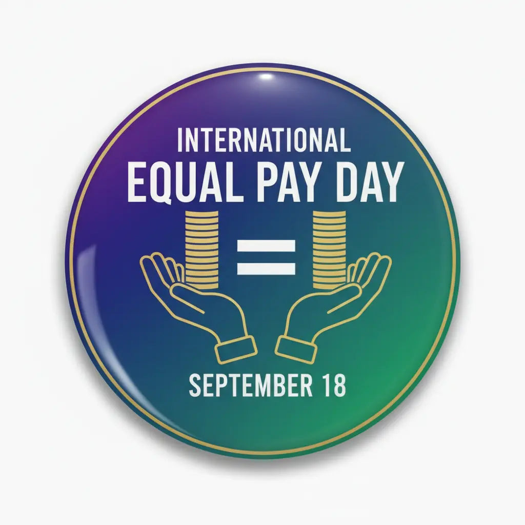International Equal Pay Day (September 18) Pinback 2.25-inch