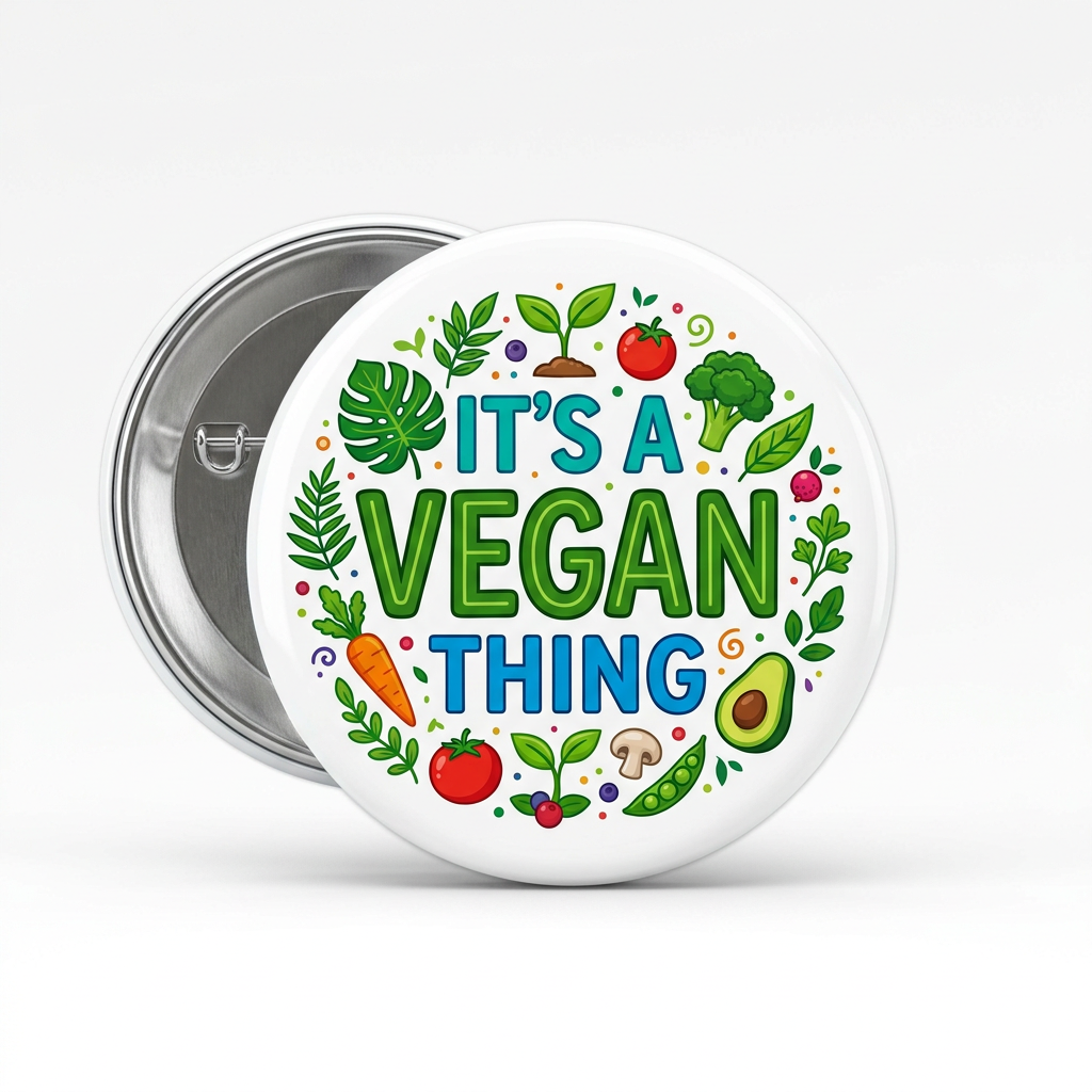 Its a Vegan Thing Pin Button 2.25-inch