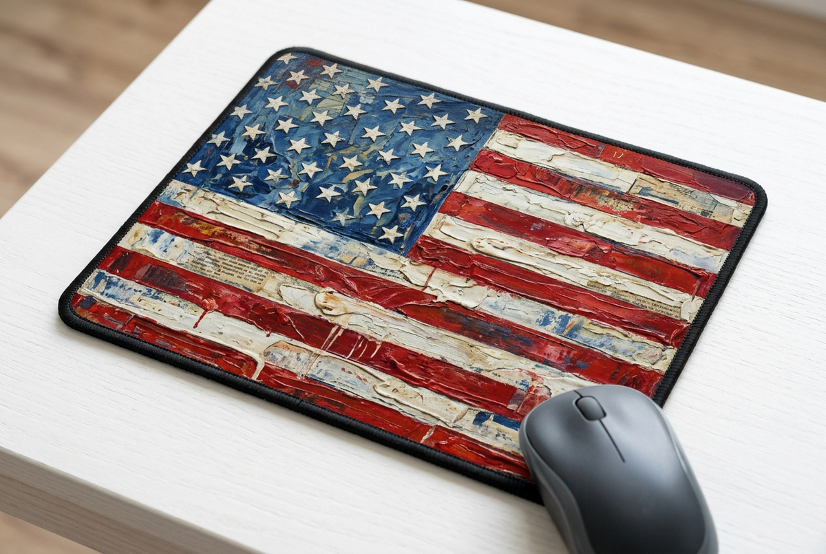 Jasper Johns Flag Mousepad
