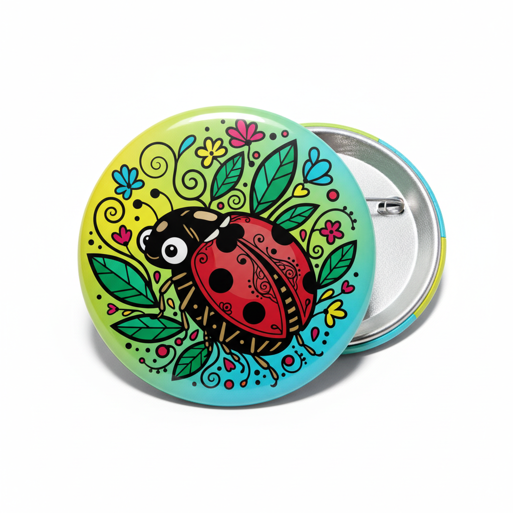 Ladybird Insect Pinback 2.25-inch