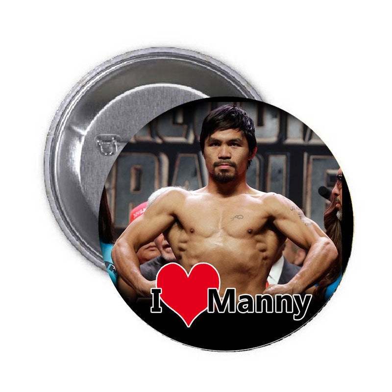I Love Manny Pacquiao Pinback 2.25"