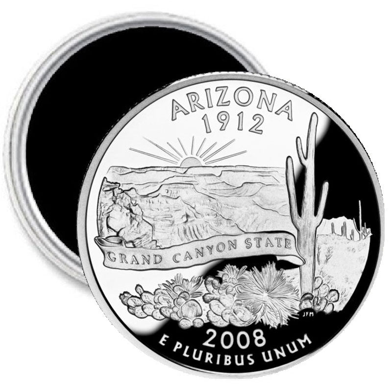 Arizona State Quarter Mint Image Magnet 2.25"