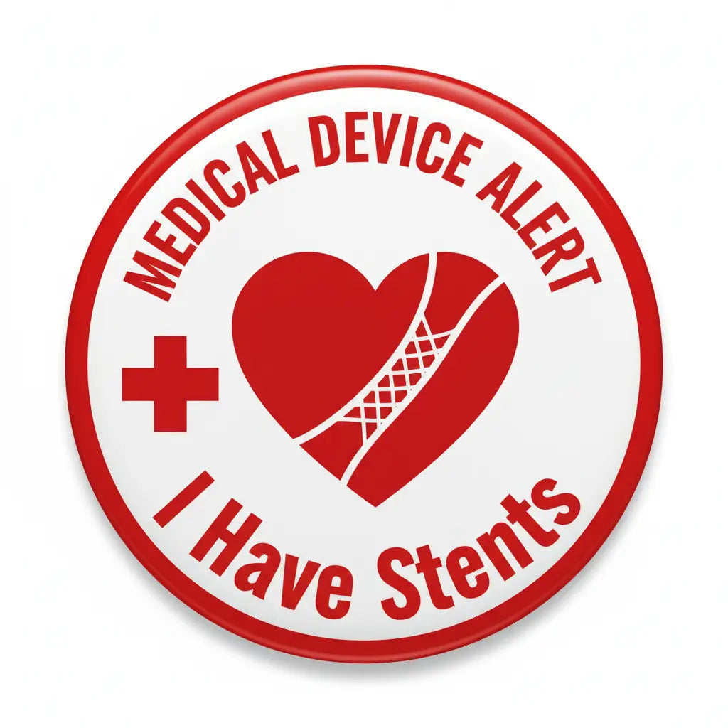 Medical Alert Heart Attack Pinback 2.25-inch