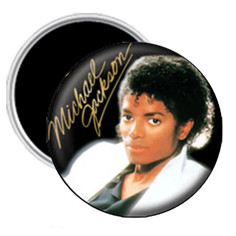 1.25-inch Michael Young refrigerator car magnet with portrait and gold signature text