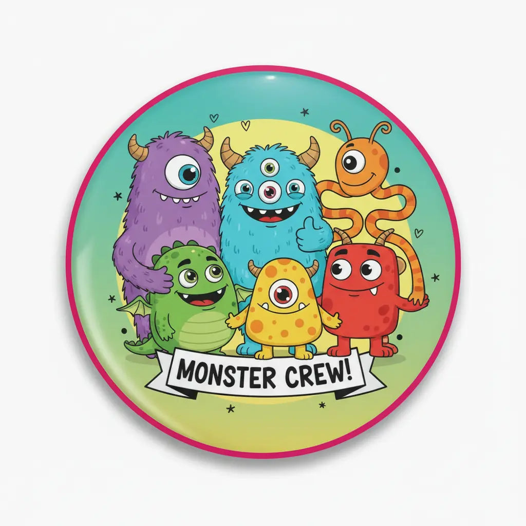 Monsters Together Pinback 2.25-inch