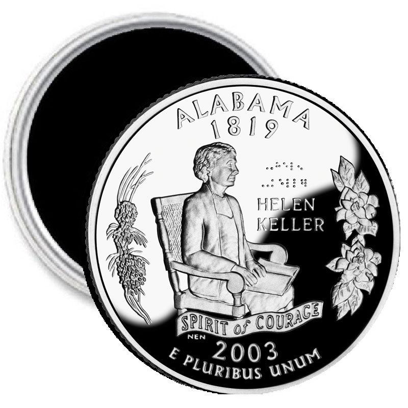 Alabama State Quarter Mint Image Magnet 2.25"