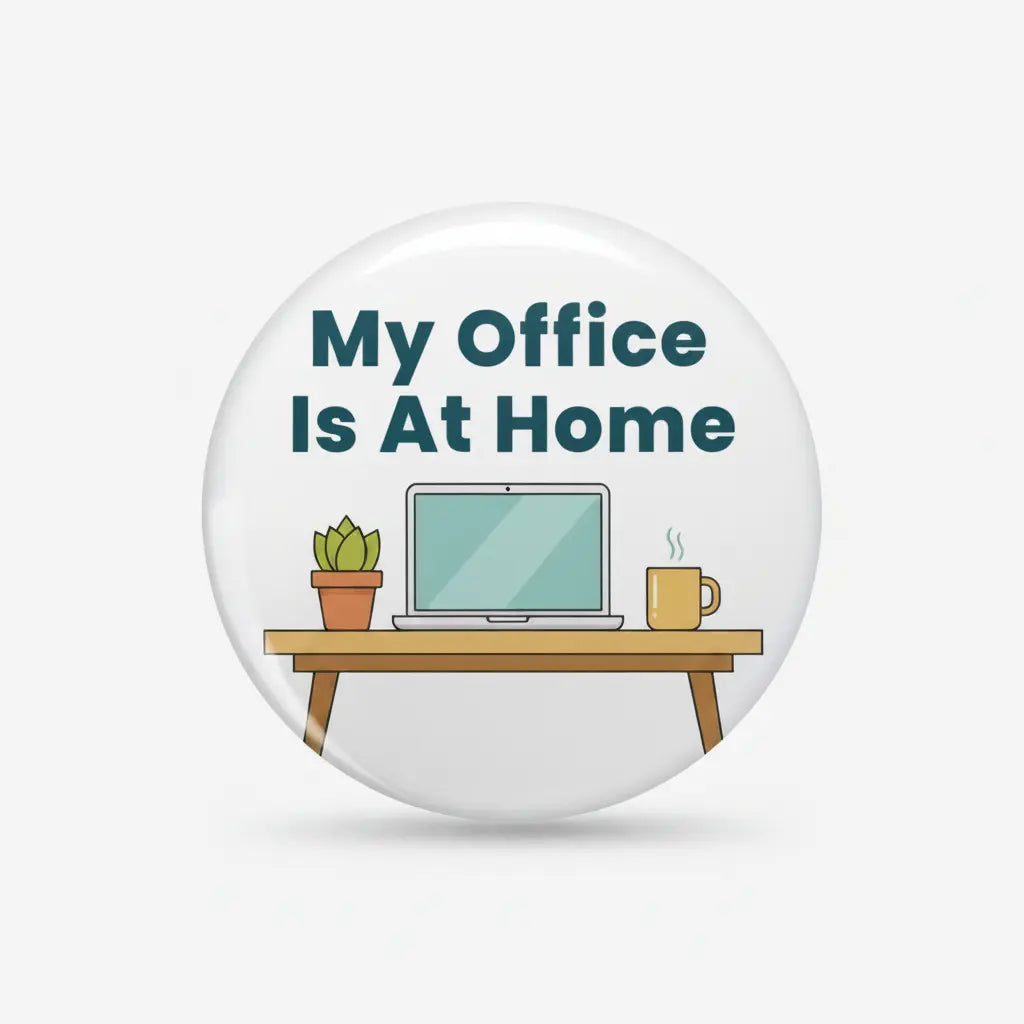 My Office is at Home Pinback 2.25-inch